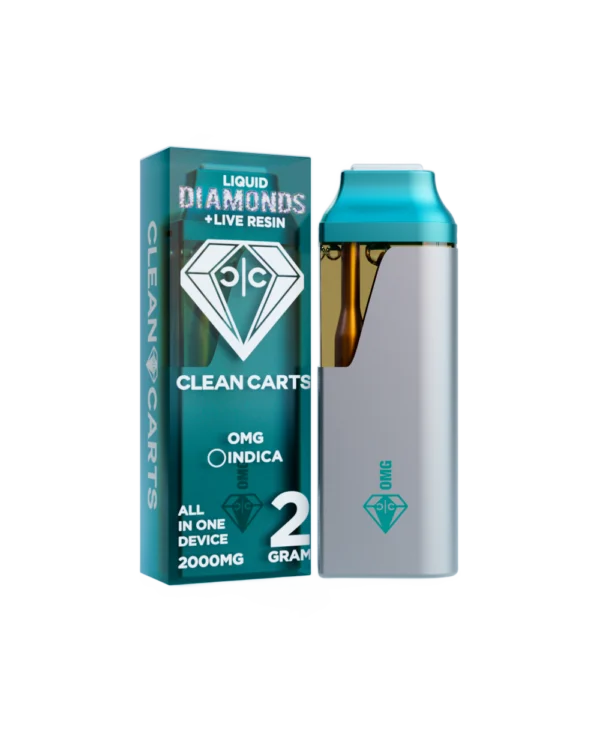 OMG Vape cartridge with packaging design