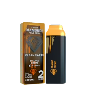 Orange Creme Clean Carts creme vape cartridge packaging design