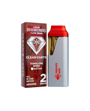 TANGILOPE BOBA CLEAN CARTS Vape cartridge with packaging design