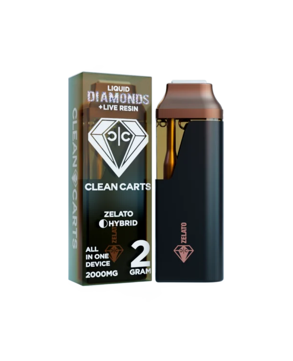 zelato clean carts Vape cartridge with packaging design
